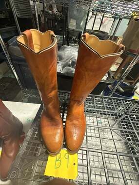 Double-H Men's Western Cowboy Boots Tan Leather Size 6.5D